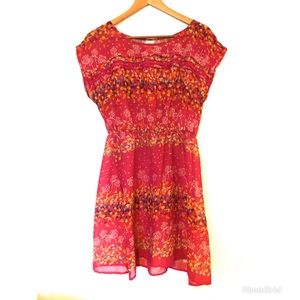 Two piece pink floral dress